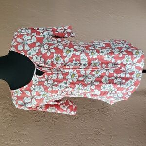 Cato Floral Short Sleeve Top Medium